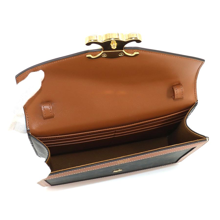 未使用 展示品 セリーヌ CELINE トリオンフ チェーン ウォレット 長 