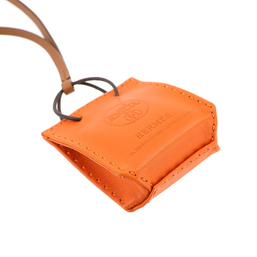 超美品】HERMESサックオランジュ アニューミロ バッグチャーム ストラップ