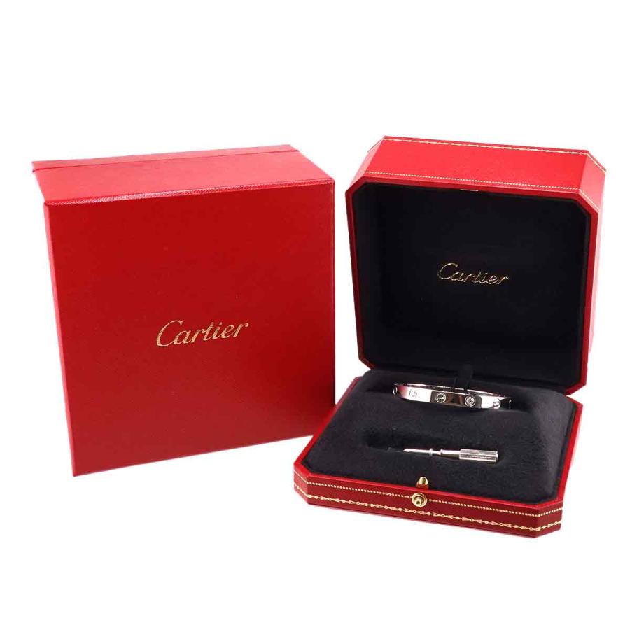 カルティエ Cartier ラブ ブレス ハーフ ダイヤ 4P #16 K18 WG 750 ブレスレット Love Bracelet【証明書付き】 90220312｜purpose-inc｜08