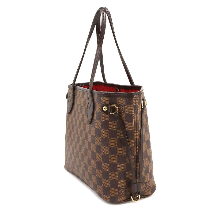 新品同様 ルイ ヴィトン LOUIS VUITTON ダミエ ネヴァーフル PM トート バッグ エベヌ N51109 ブラウン Damier Neverfull PM 90220621｜purpose-inc｜03