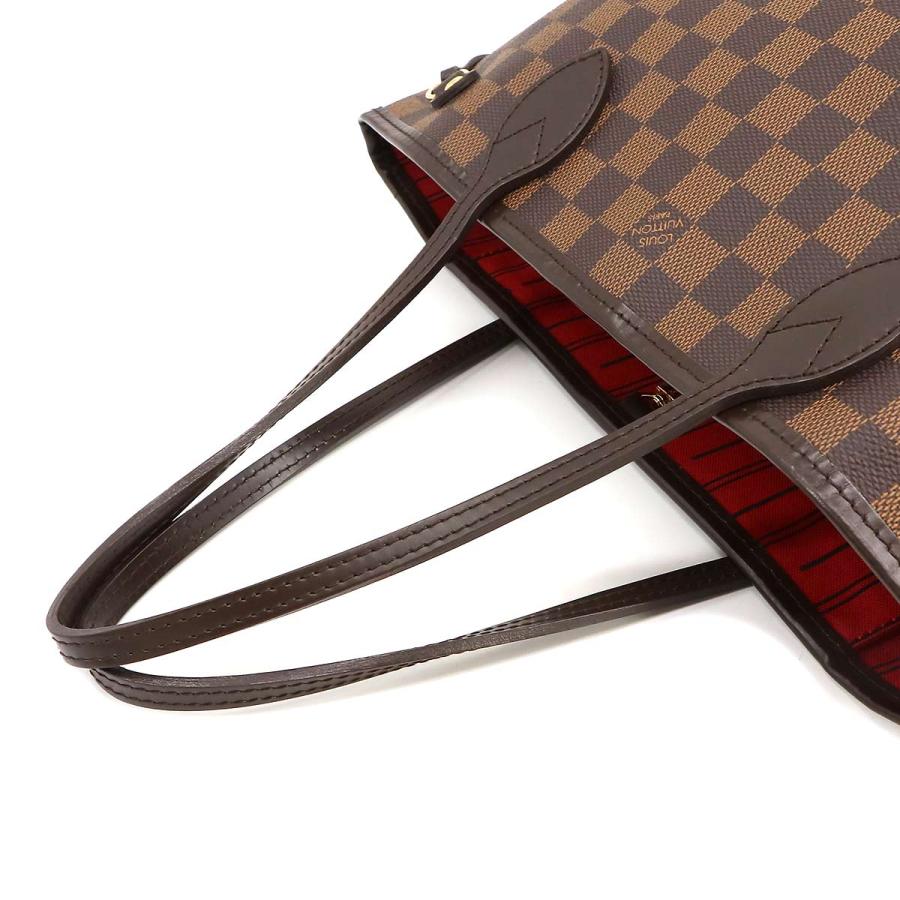 新品同様 ルイ ヴィトン LOUIS VUITTON ダミエ ネヴァーフル PM トート バッグ エベヌ N51109 ブラウン Damier Neverfull PM 90220621｜purpose-inc｜05