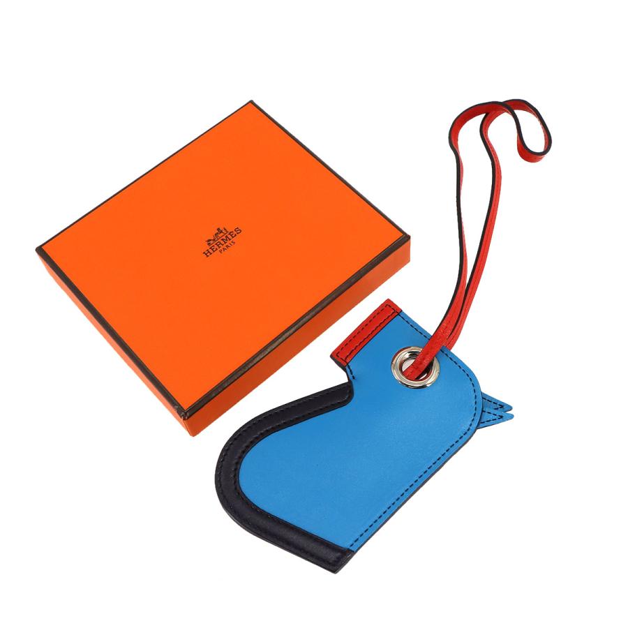 新品同様 エルメス HERMES カマイユ バッグ チャーム タデラクト ブルーザンジバル オレンジポピー A刻印 Camails Bag Charm 90222616｜purpose-inc｜06