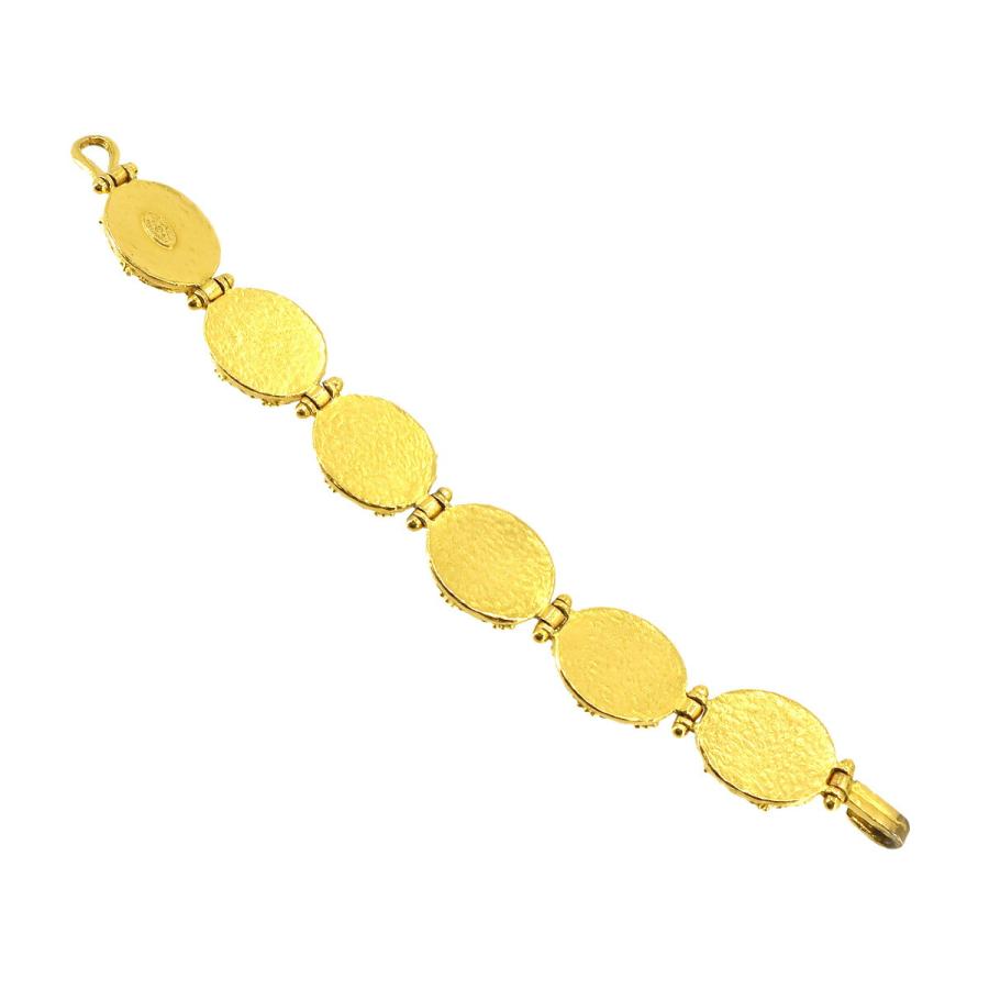 シャネル CHANEL カラーストーン ブレスレット レッド ゴールド 96A ヴィンテージ アクセサリー Vintage Bracelet 90224055の画像