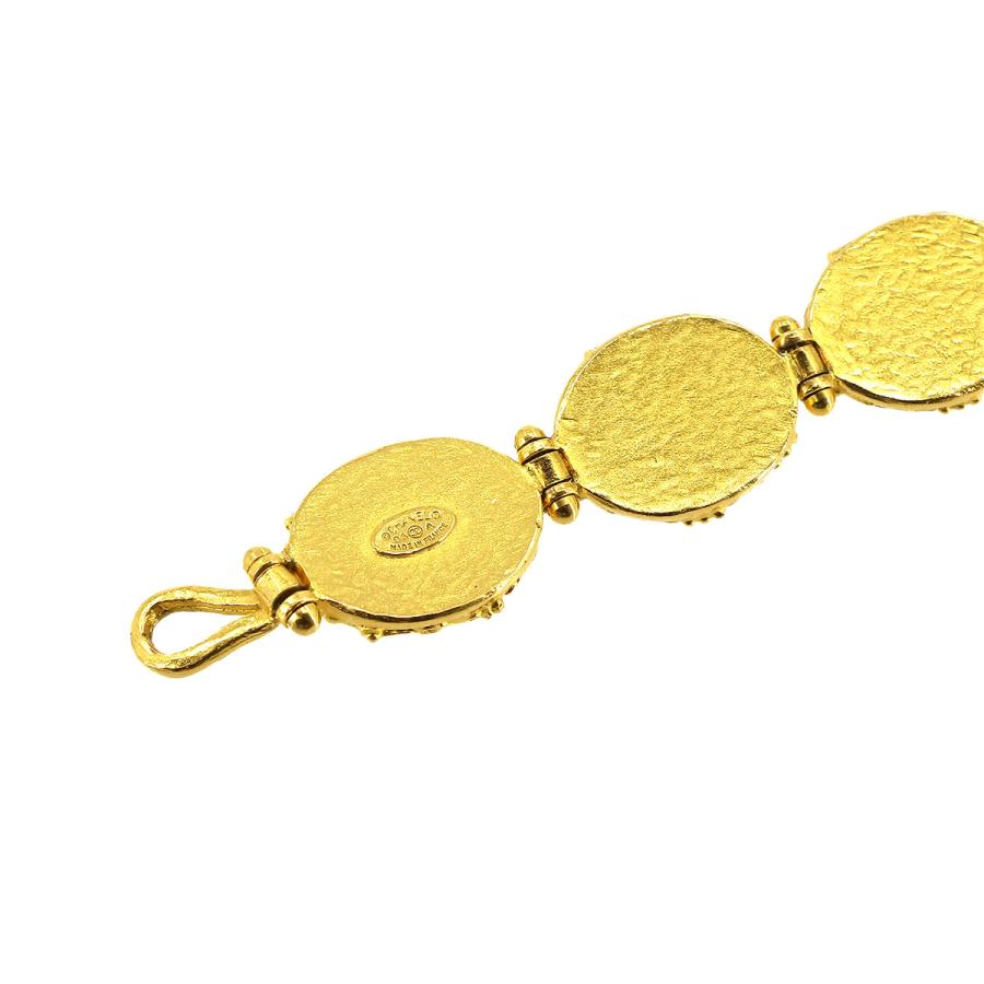 シャネル CHANEL カラーストーン ブレスレット レッド ゴールド 96A ヴィンテージ アクセサリー Vintage Bracelet 90224055の画像