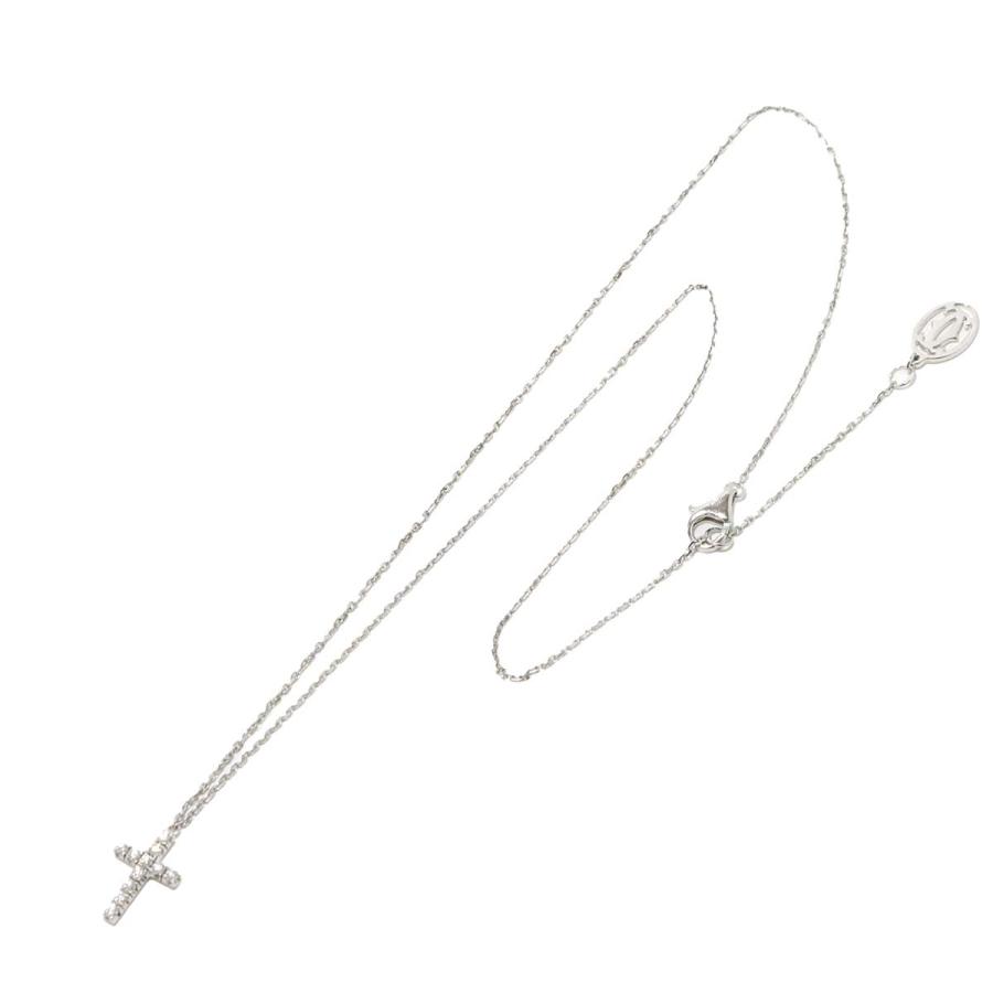 カルティエ  Cartier シンボル クロス ダイヤ ネックレス 41cm K18 WG ホワイトゴールド 750 Necklace【証明書付き】 90224410｜purpose-inc｜02