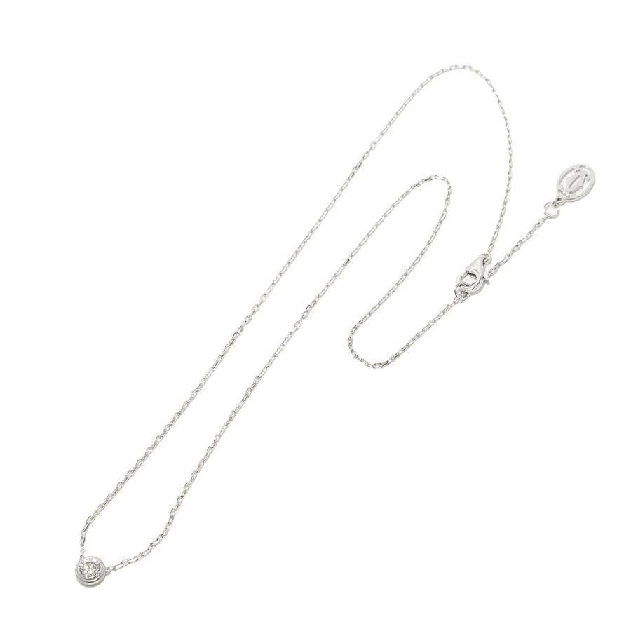 カルティエ Cartier ダムール ダイヤ ネックレス LM 41cm K18 WG 750 ディアマン レジェ d'Amour Necklace【証明書付き】 90225323｜purpose-inc｜02