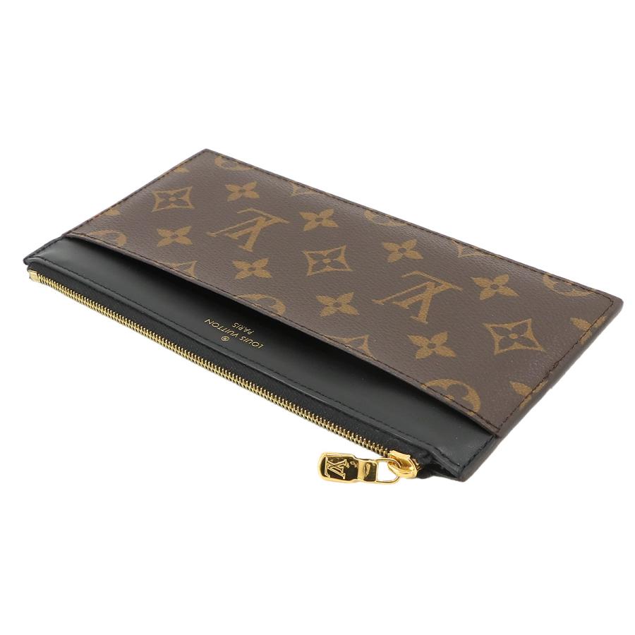 新品同様 ルイ ヴィトン LOUIS VUITTON モノグラム スリム パース マルチケース ブラウン ブラック M80348 RFID