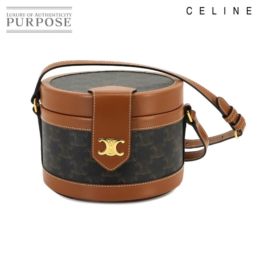 【極美品】CELINE セリーヌ ショルダーバッグ トリオンフ金具 ブラウン 極美品】CELINE セリーヌ ショルダーバッグ トリオンフ金具