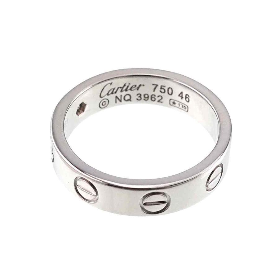 カルティエ Cartier ミニラブ #46 リング ダイヤ 1P K18 WG ホワイトゴールド 750 指輪 Mini Love Ring 90227530｜purpose-inc｜03