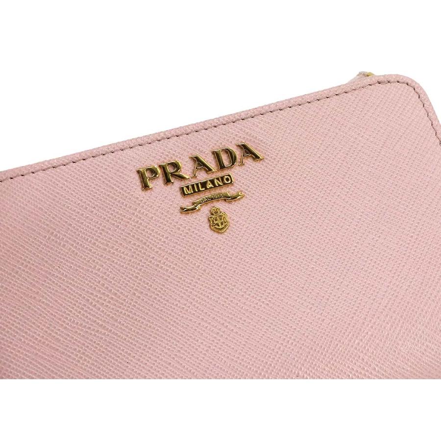 プラダ PRADA 二つ折り コンパクト 財布 サフィアーノ レザー アラバスター ピンク 1ML225 ゴールド 金具 Wallet 90228142｜purpose-inc｜09