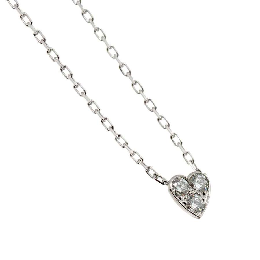 カルティエ Cartier ミニハート オブ ダイヤ ネックレス 40cm K18 WG 750 Mini Heart of Necklace【証明書付き】 90228197｜purpose-inc｜03