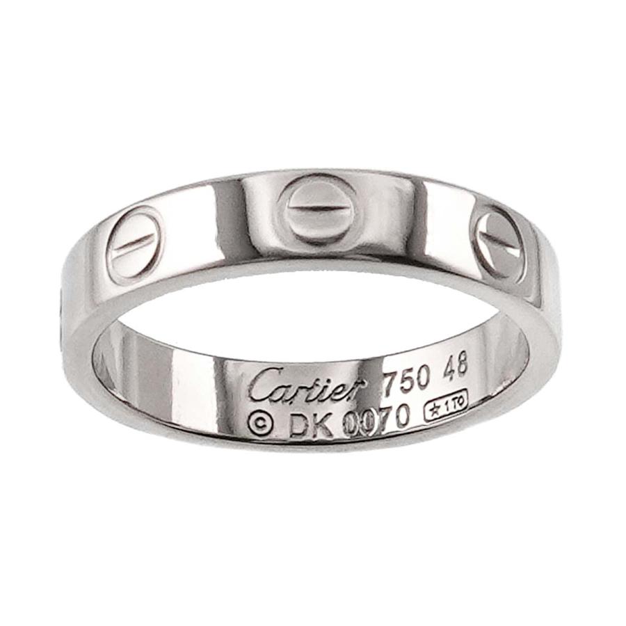 カルティエ Cartier ミニラブ #48 リング K18 WG ホワイトゴールド 750 指輪 Mini Love Ring【証明書付き】 90228224｜purpose-inc｜02