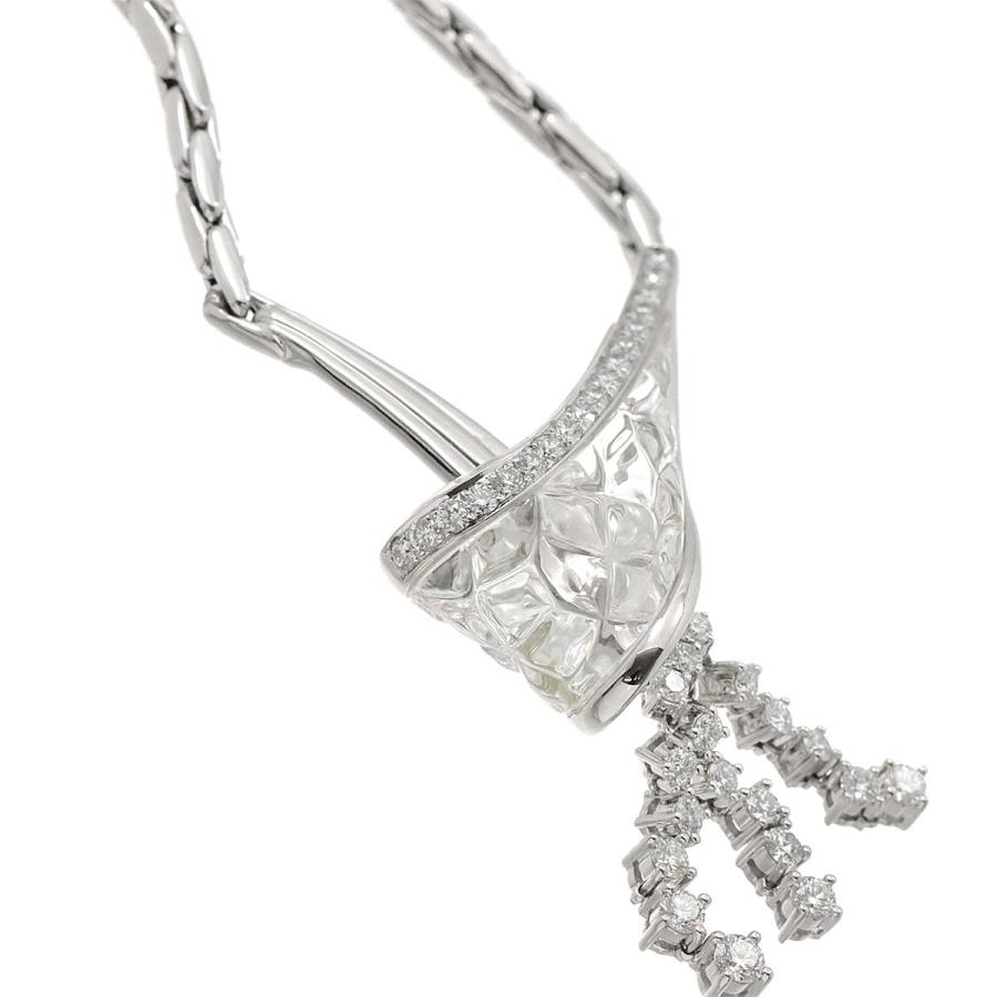 ジュネ Jeunet ホワイトトパーズ ダイヤ 1.87ct ネックレス 49cm K18 WG ホワイトゴールド 750 Topaz  Necklace 90229305｜purpose-inc｜03