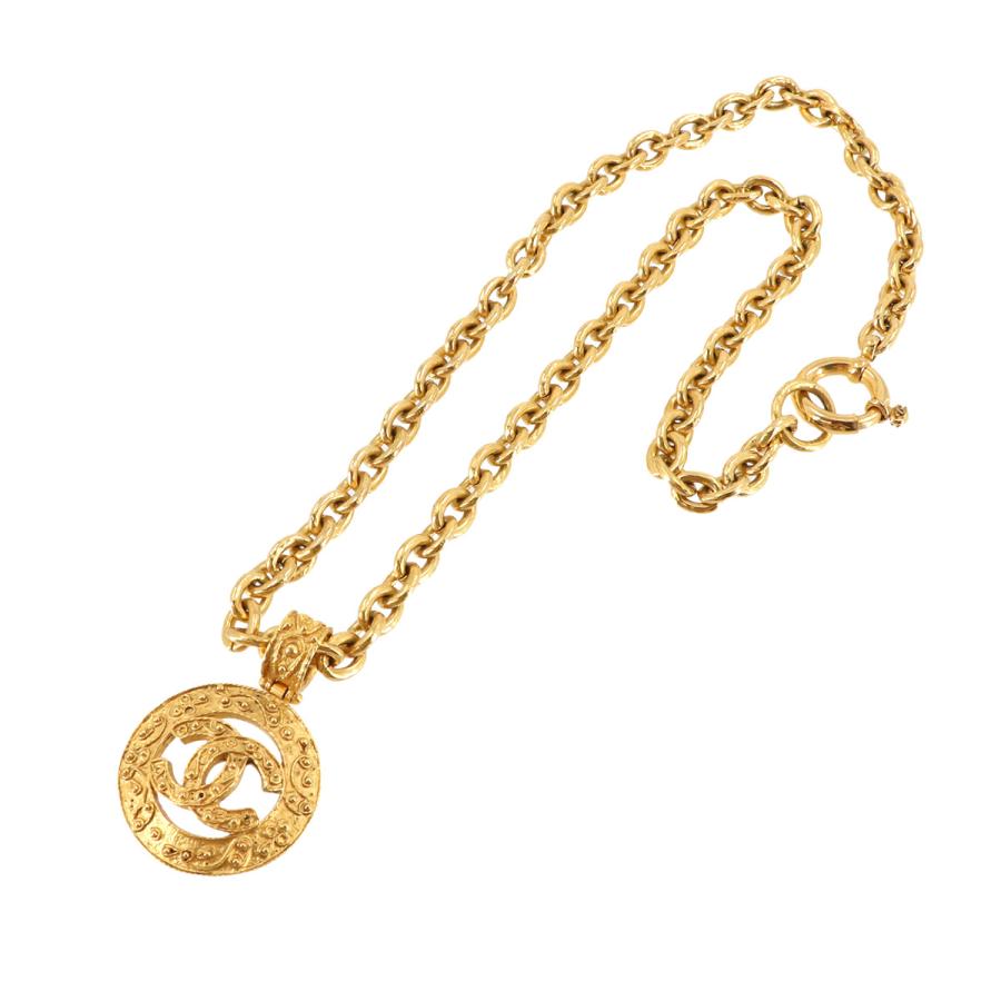 美品 シャネル CHANEL カラーストーン ロング ネックレス ゴールド  