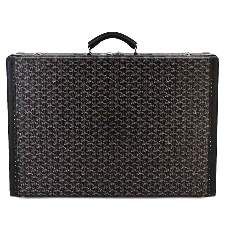 新品同様 ゴヤール GOYARD グランド ホテル 65 トランク スーツケース ヘリンボーン PVC レザー ブラック シルバー 金具 90231317｜purpose-inc｜02