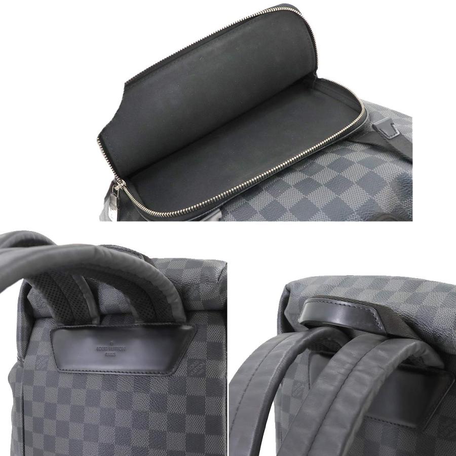 新品同様 ルイ ヴィトン LOUIS VUITTON ダミエ グラフィット ザック バックパック N40005 シルバー 金具 RFID Zack Backpack 90231348｜purpose-inc｜07