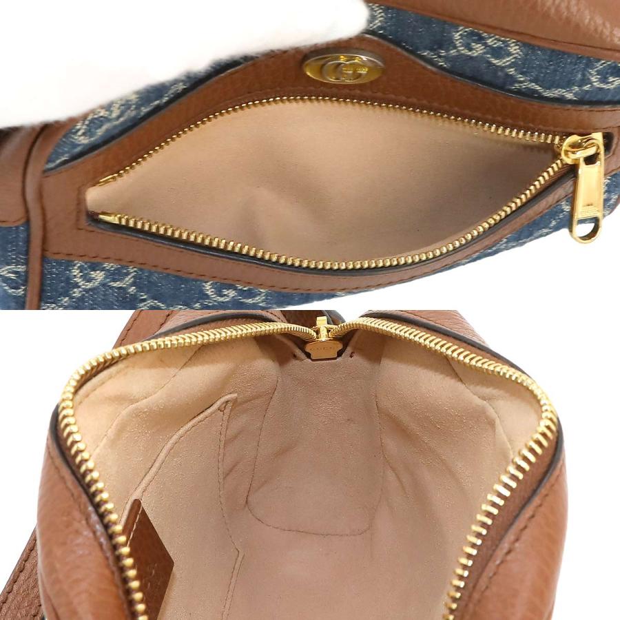 新品同様 グッチ GUCCI オフィディア ショルダー バッグ デニム レザー ブルー ブラウン 517350 Ophidia Shoulder Bag 90231875｜purpose-inc｜08