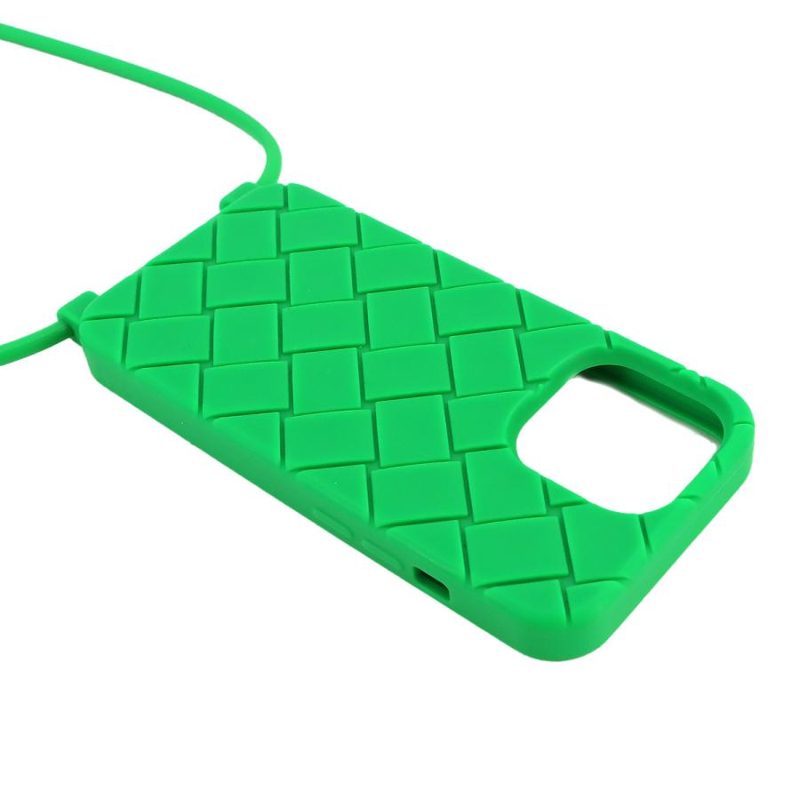 新品同様 ボッテガ ヴェネタ BOTTEGA VENETA イントレチャート iPhone 14 PRO スマホ ケース ラバー グリーン 733830 iPhone Case 90232041｜purpose-inc｜03