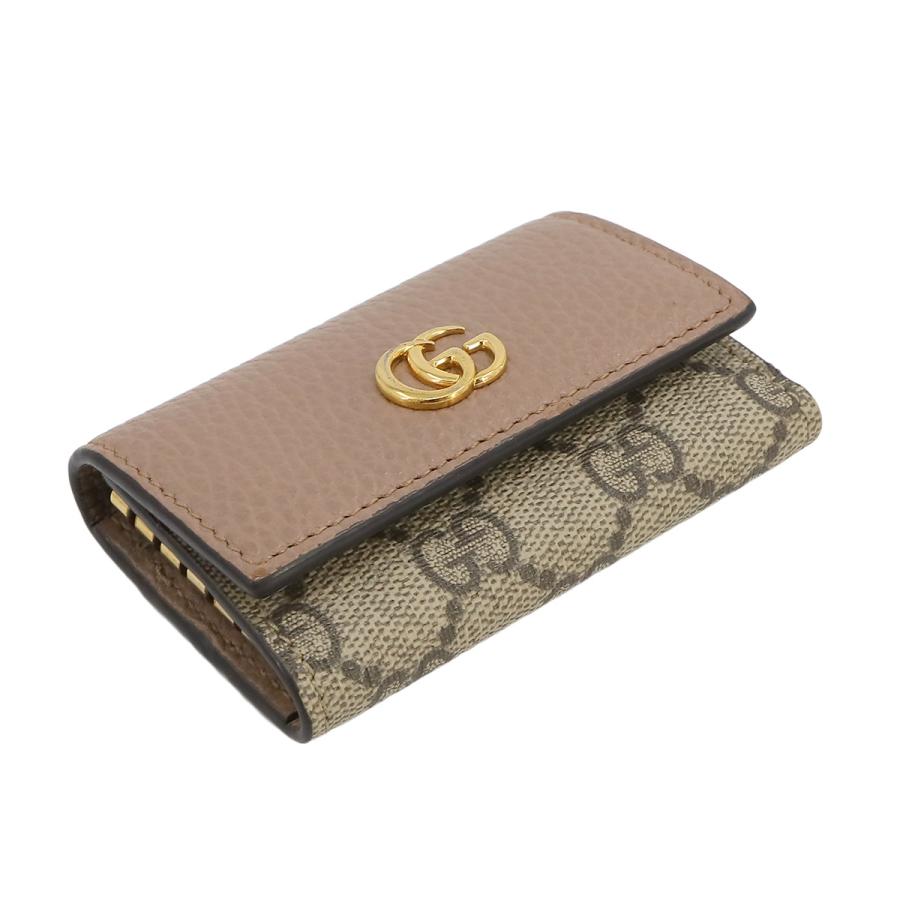 グッチ GUCCI GGマーモント GGスプリーム 6連 キーケース レザー ベージュ ブラウン 456118 ゴールド 金具 Key Case 90232113｜purpose-inc｜03