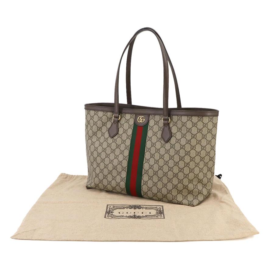 新品同様 グッチ GUCCI オフィディア ミディアム トート バッグ GGスプリーム レザー ブラウン 631685 90233180｜purpose-inc｜08