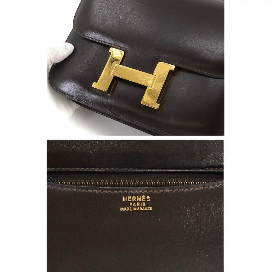 エルメス HERMES コンスタンス 23 ショルダー バッグ ボックスカーフ レザー ブラウン ゴールド 金具 Constance 23 90233182｜purpose-inc｜07