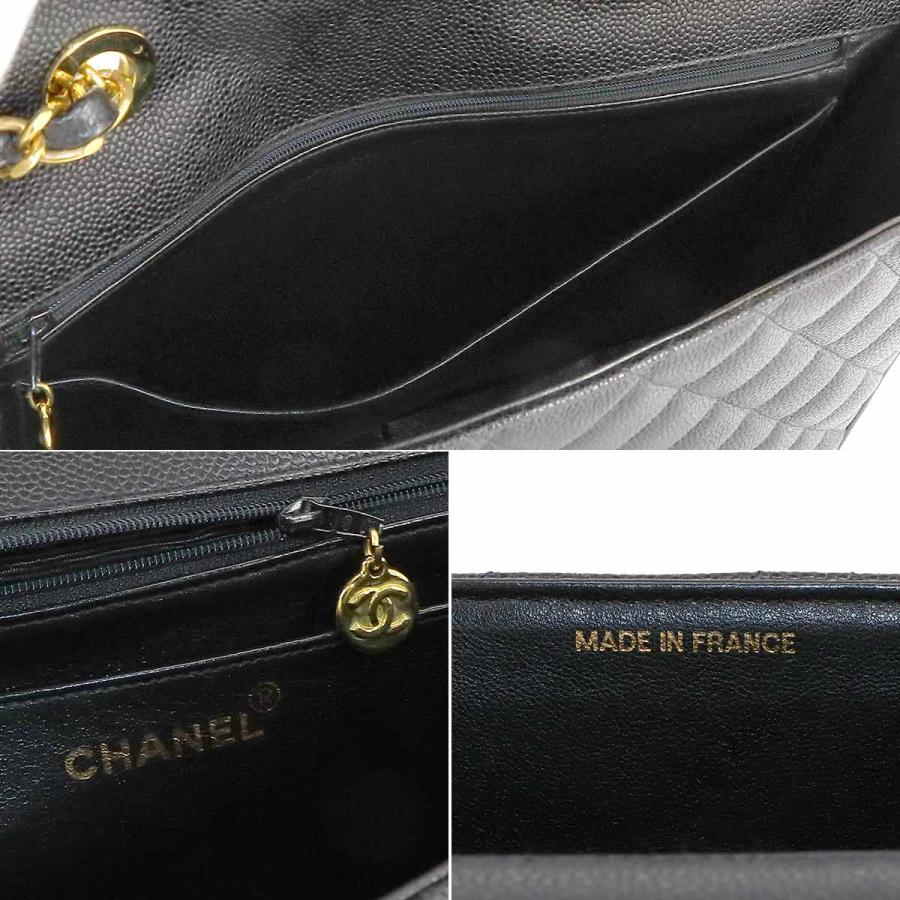 新品同様 シャネル CHANEL マトラッセ 30 チェーン ショルダー バッグ キャビアスキン レザー ブラック A04412 ヴィンテージ 90233184｜purpose-inc｜07