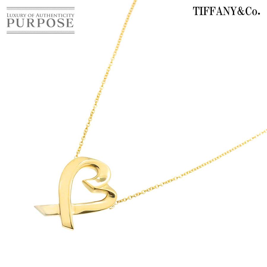 ティファニー TIFFANY&Co. ラビングハート ネックレス 47cm K18 YG  