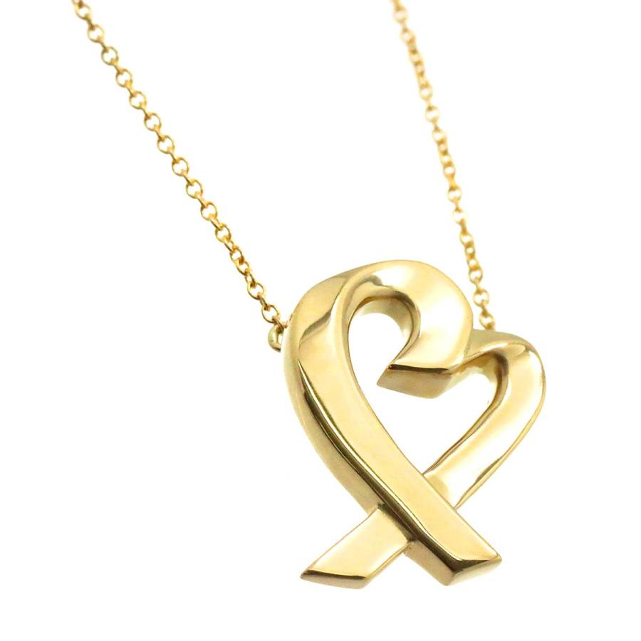 ティファニー TIFFANY&Co. ラビングハート ネックレス 47cm K18 YG  