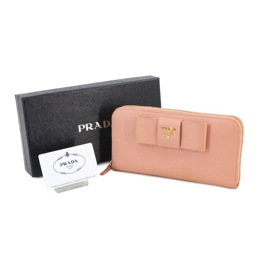 週末セール】プラダPRADA 財布 サフィアーノ ラウンドファスナー