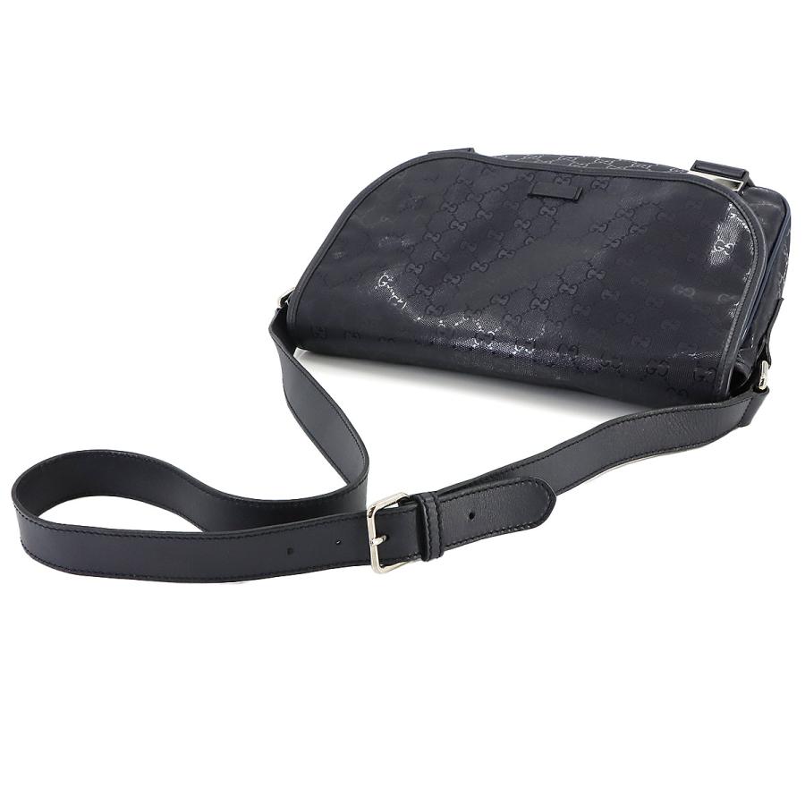 GUCCI グッチ GGインプリメ ショルダー バッグ PVC レザー ネイビー  