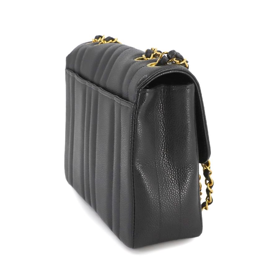 美品 シャネル バッグ マドモアゼル チェーン ショルダー バッグ キャビアスキン ブラック レディース 90236022 【中古】ブランド CHANEL（シャネル） 美品 マドモアゼル チェーン ショルダー バッグ