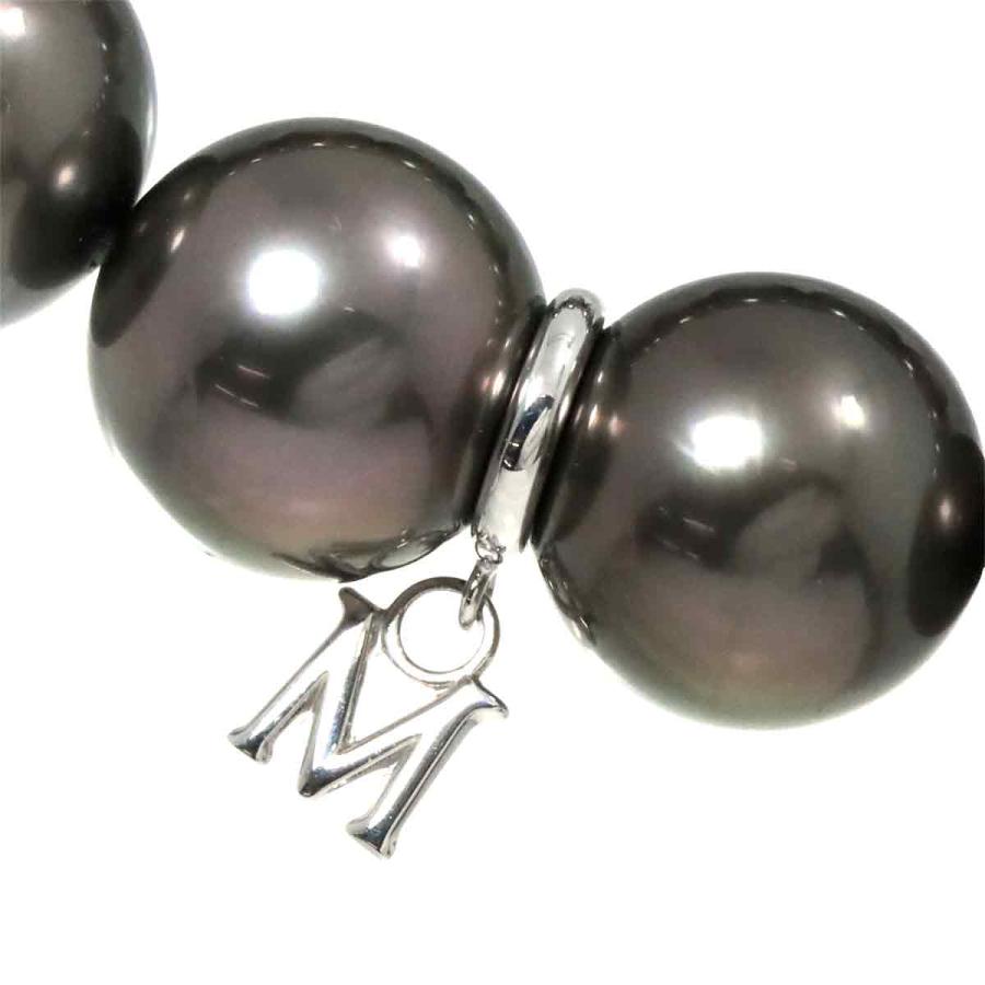 MIKIMOTO（ミキモト） 黒蝶真珠 12.1-8.9mm ダイヤ サファイヤ