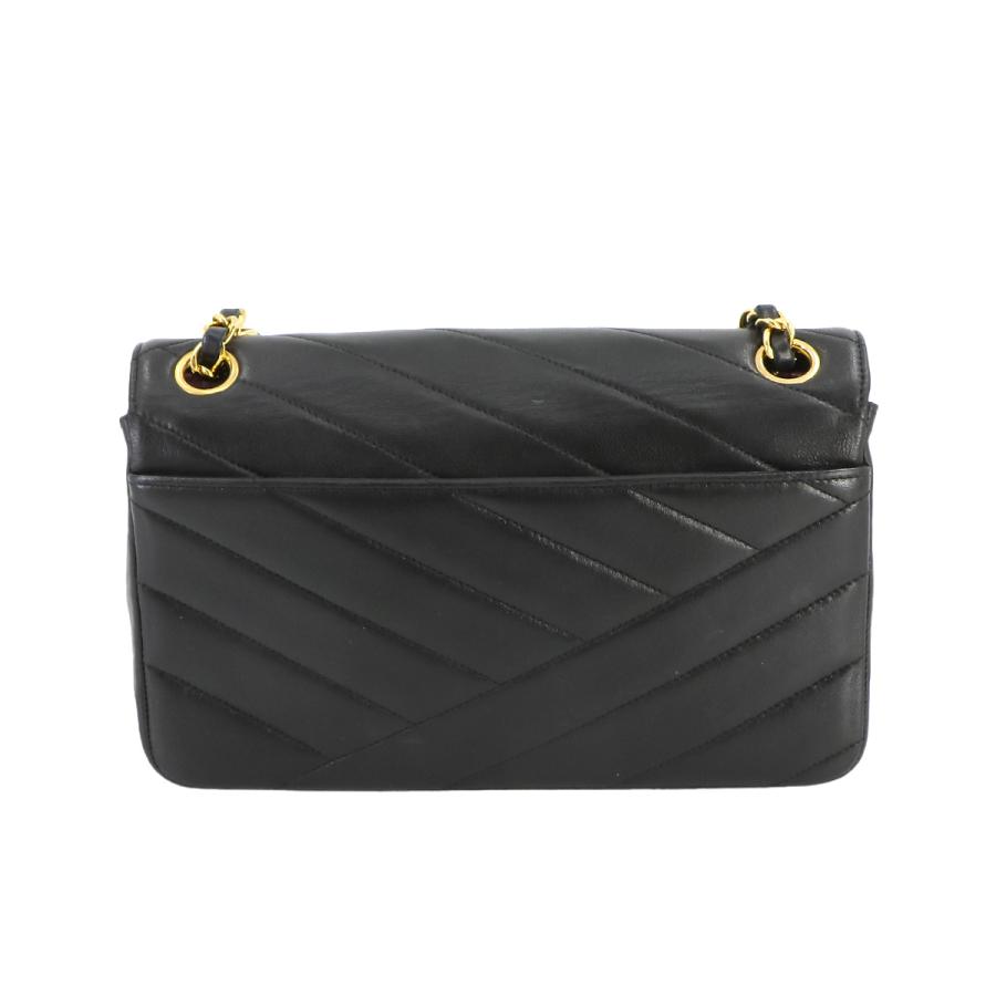CHANEL 新品同様 シャネル バイアスステッチ チェーン ショルダー 