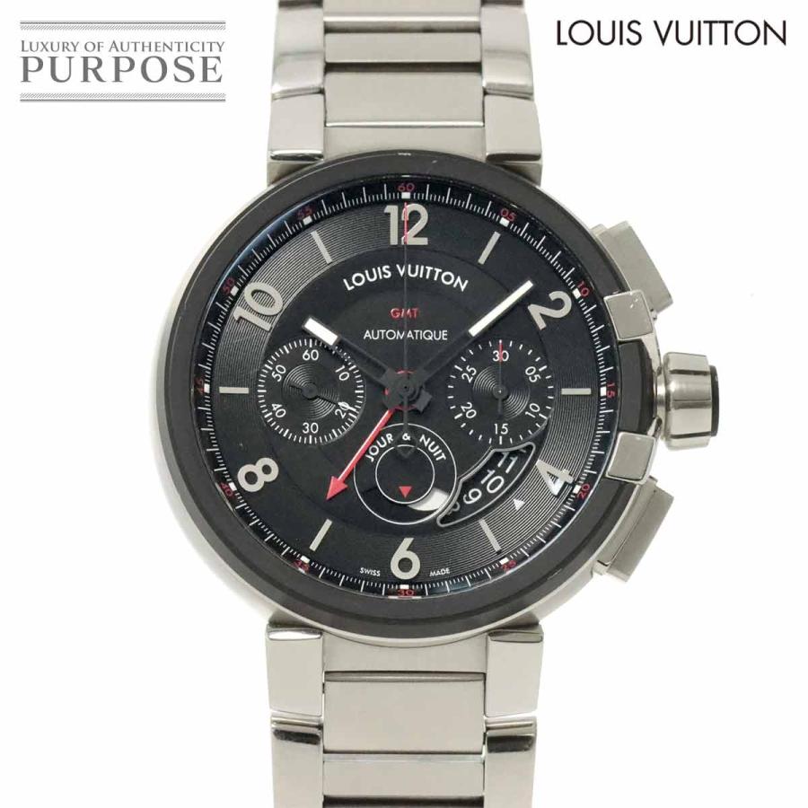 LOUIS VUITTON ルイ ヴィトン タンブール GMT クロノグラフ Q1052  