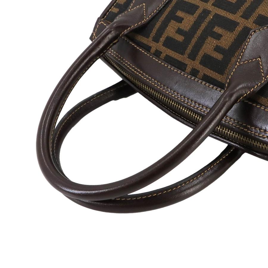 FENDI フェンディ ズッカ柄 2way ハンド ショルダー バッグ ブラウン