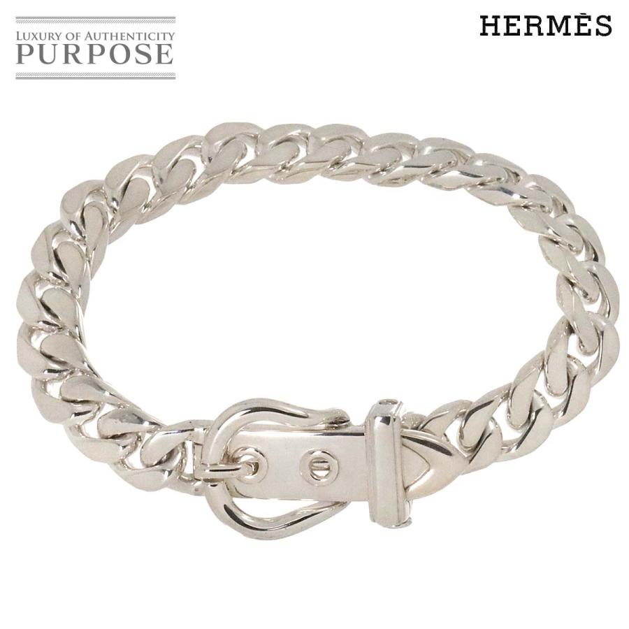 HERMES エルメス ブックルセリエ ブレスレット 17.5cm シルバー HERMES エルメス ブックルセリエ ブレスレット 17.5cm シルバー