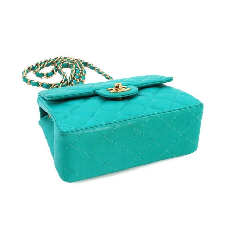 CHANEL シャネル ミニ マトラッセ チェーン ショルダー バッグ レザー  