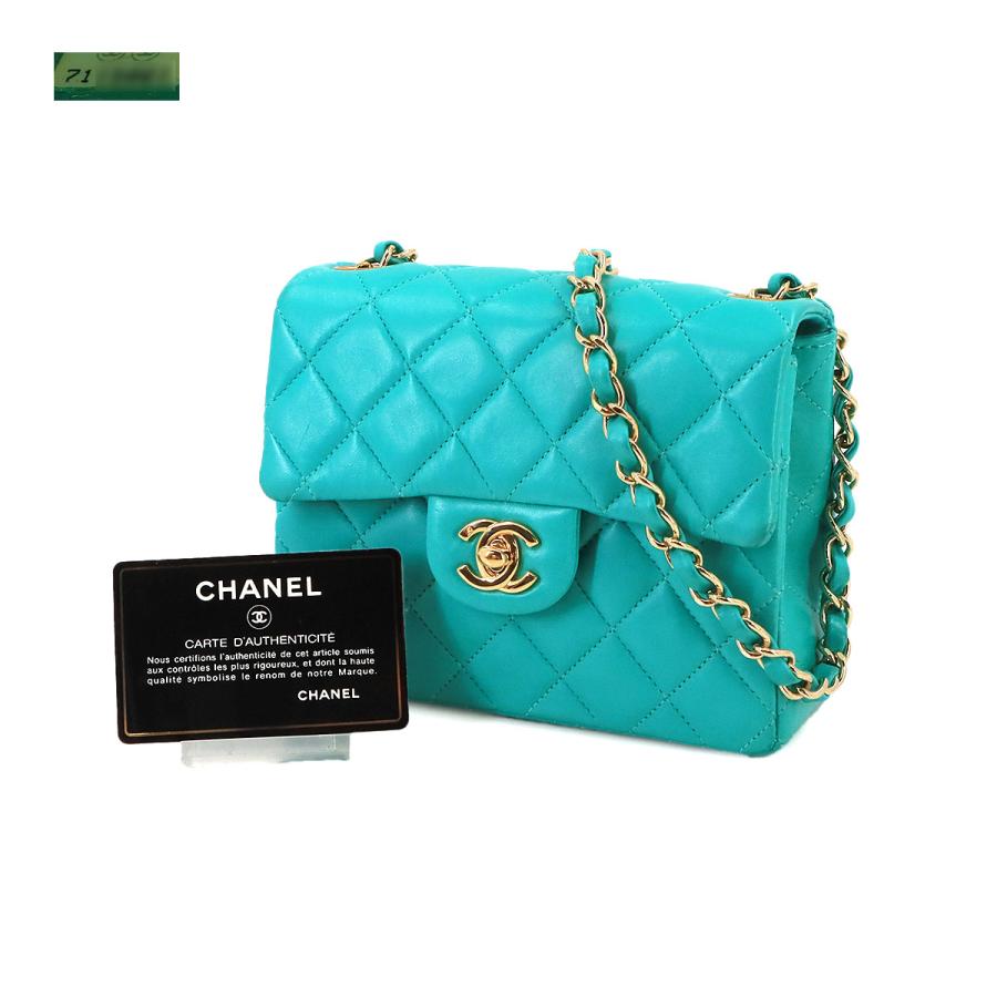 CHANEL シャネル ミニ マトラッセ チェーン ショルダー バッグ レザー  