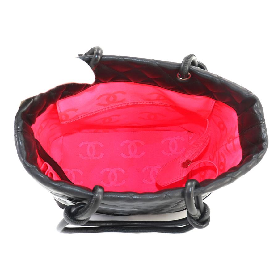 CHANEL シャネル カンボンライン ミディアム トート バッグ レザー  