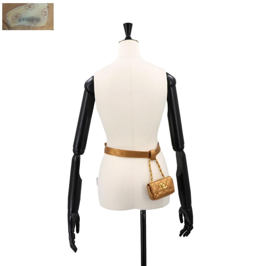 【難あり】CHANEL シャネル マトラッセ ウエストポーチ ベージュ CHANEL（シャネル） 新品同様 マトラッセ ベルトバッグ ウエストポーチ