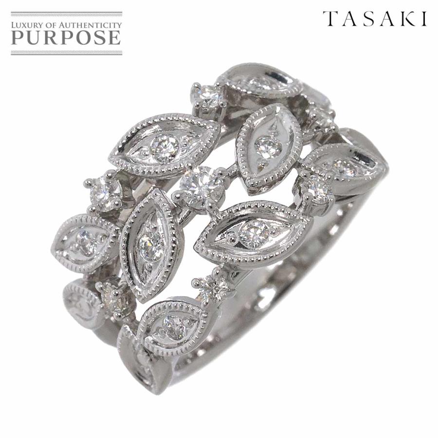TASAKI タサキ 7.5号 リング ダイヤ 0.31ct K18 WG ホワイトゴールド 