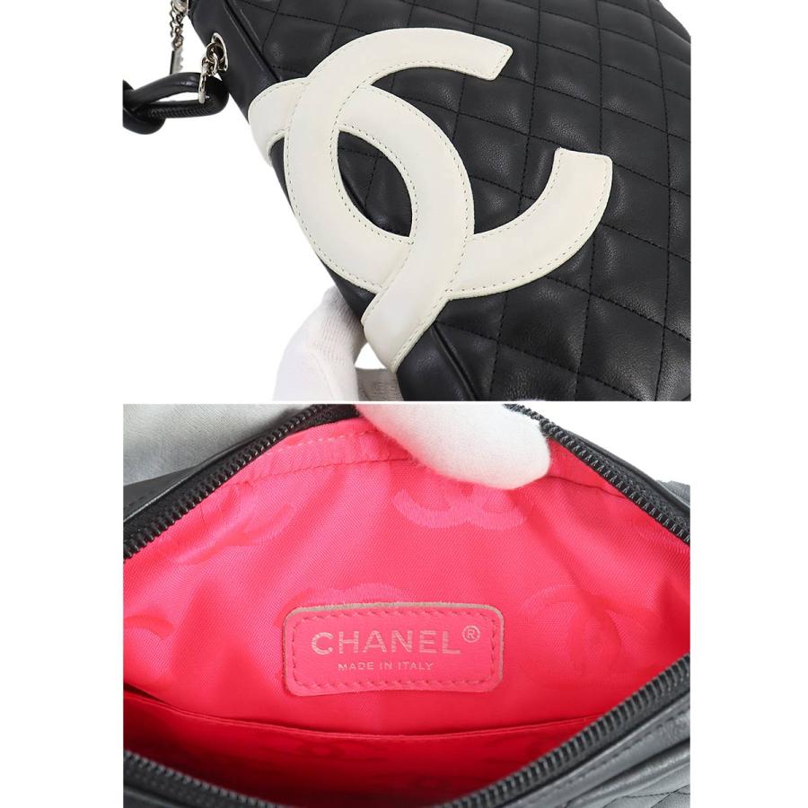 CHANEL 新品同様 シャネル カンボンライン ショルダー バッグ レザー  