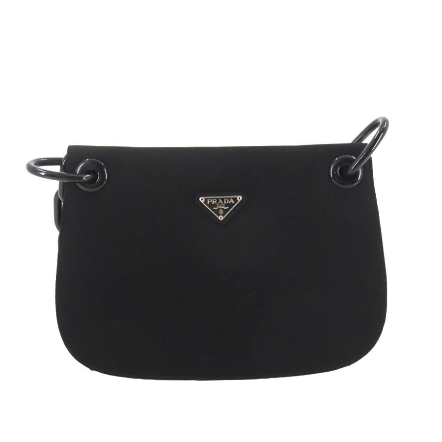 楽天市場】美品 PRADA プラダ ネイビー シルバー金具 キャンバス 