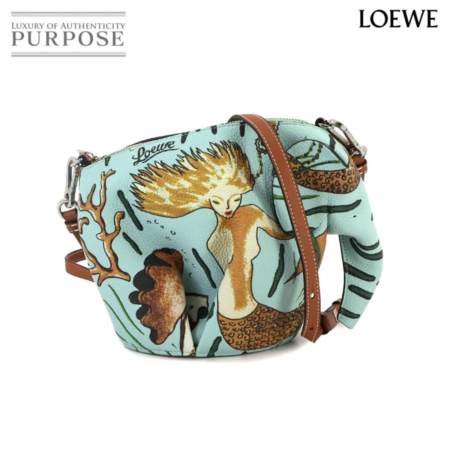 新品同様 ロエベ LOEWE エレファント ミニ ショルダー バッグ レザー 