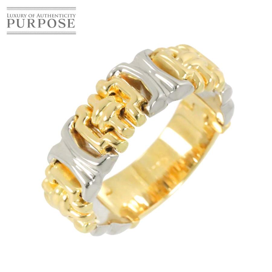 リング 18号 K18 YG WG イエロー ホワイト ゴールド 750 指輪  