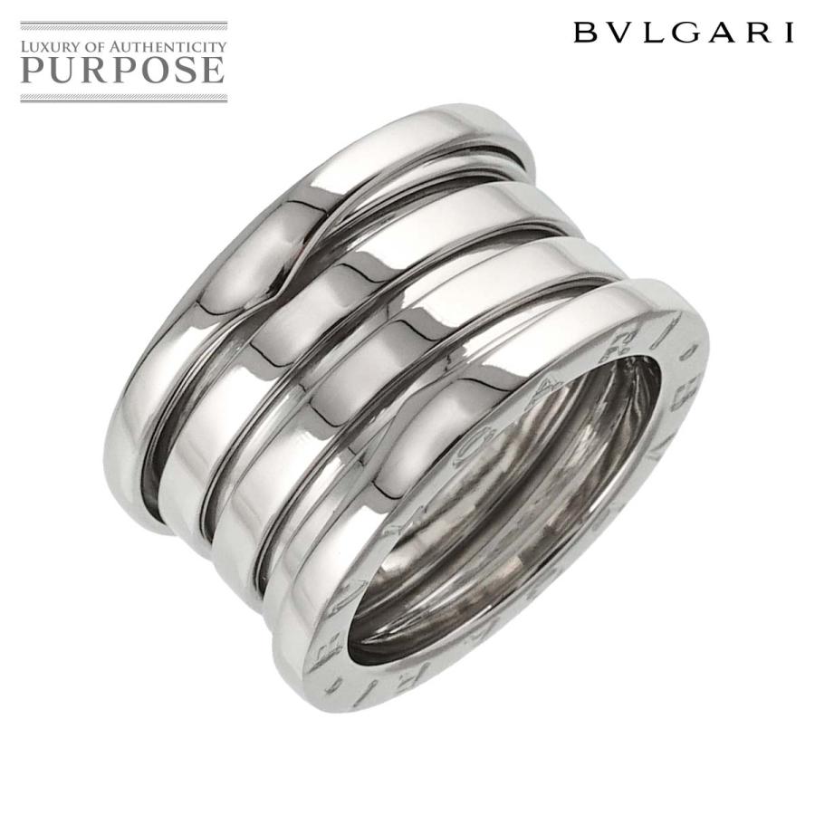 ブルガリ BVLGARI ビーゼロワン 4バンド #49 リング K18 WG ホワイト 