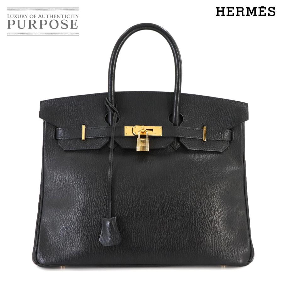 エルメス HERMES バーキン35 ハンド バッグ アルデンヌ ブラック □C 