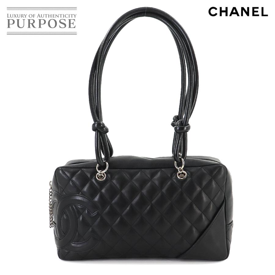 シャネル CHANEL カンボンライン ボーリング ショルダー バッグ レザー 