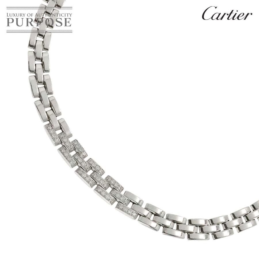 カルティエ Cartier マイヨン パンテール ダイヤ ネックレス 40cm K18 