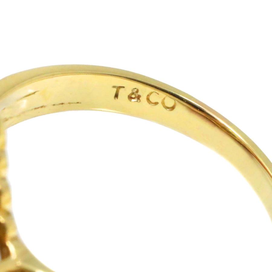 ティファニー TIFFANY&Co. 12号 リング エメラルド ダイヤ K18 YG WG 